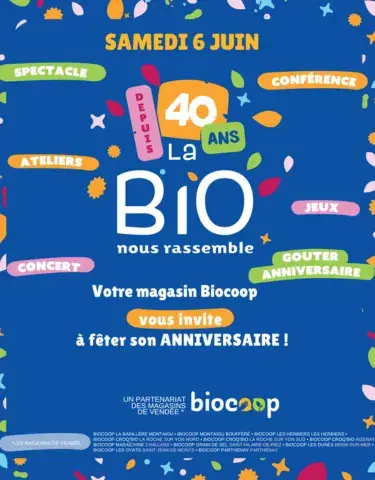 Invitation : 40 ans d'engagement pour la Bio, ça se fête ensemble ! 🎂🌿