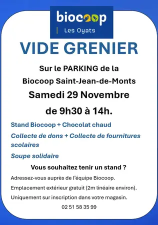 Vide Grenier Solidaire - Biocoop Les Oyats